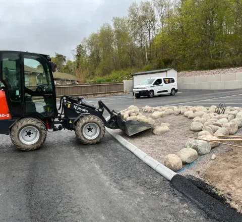 Maskinarbete på tomt i Uddevalla